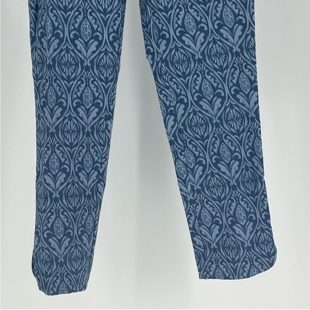SOFT SURROUNDINGS NWT TESORI PRINT BLUE STRAIGHT LEG ANKLE PANTS SMALL PETITE - Picture 4 of 12